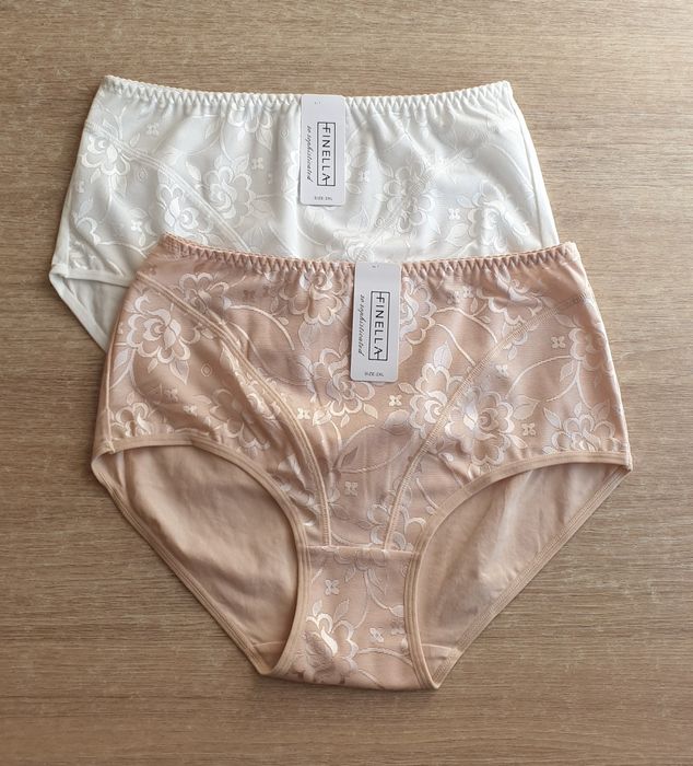 2×Damskie majtki figi z wysokim stanem 2XL