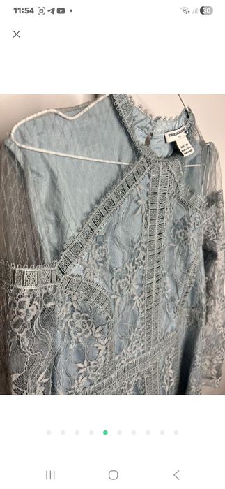 Мереживна блакитна сукня XL 18р.