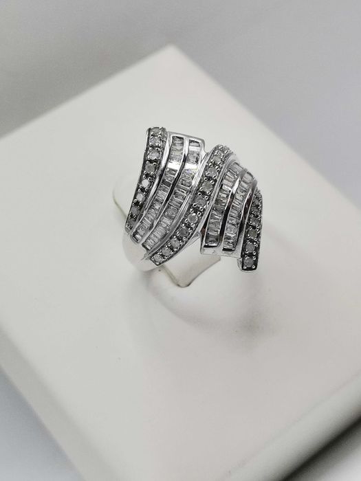 Pierścionek z brylantami- 1 ct, białe złoto, Diament, Piotrkowska 76