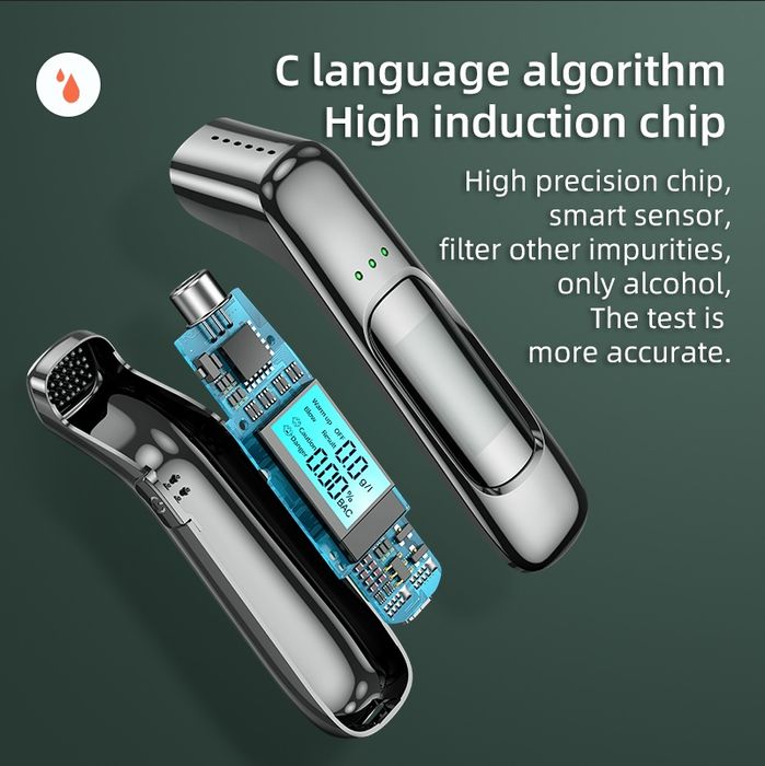 Bafómetro Digital - Deteção de Álcool sem Contacto com LCD novo