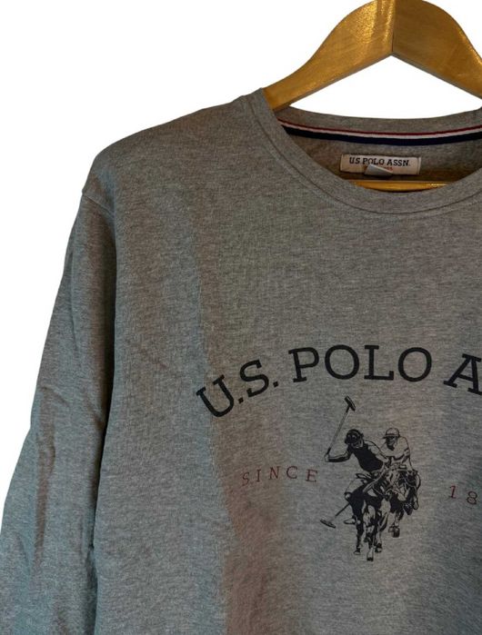 Bluza u.s. polo assn szara z dużym logiem l
