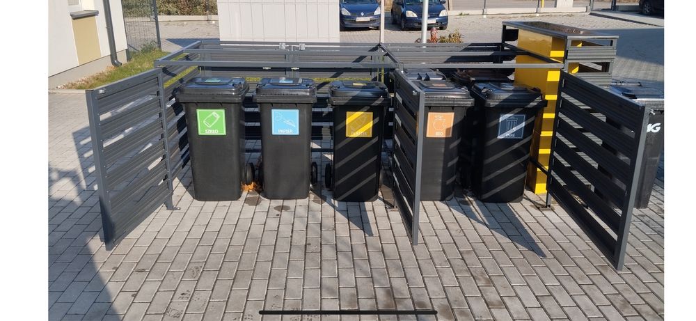 Zabudowa koszy,śmietników ,pergola konstrukcje stalowe