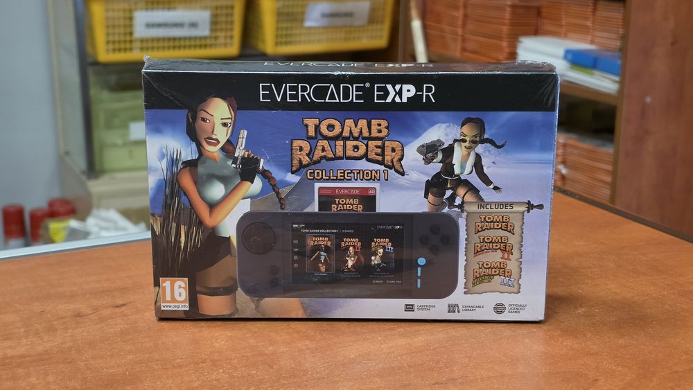 NOWA konsola retro Evercade EXP-R + kolekcja Tomb Raider
