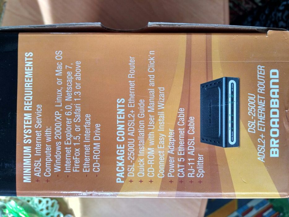 D-Link Dsl-2500U інтернет роутер, маршрутизатор