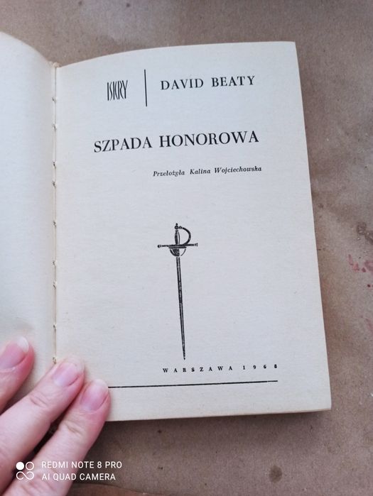 David Beaty Szpada honorowa