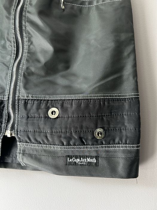 Skorzana spodniczka mini krotka spodnica woskowana vintage czarna