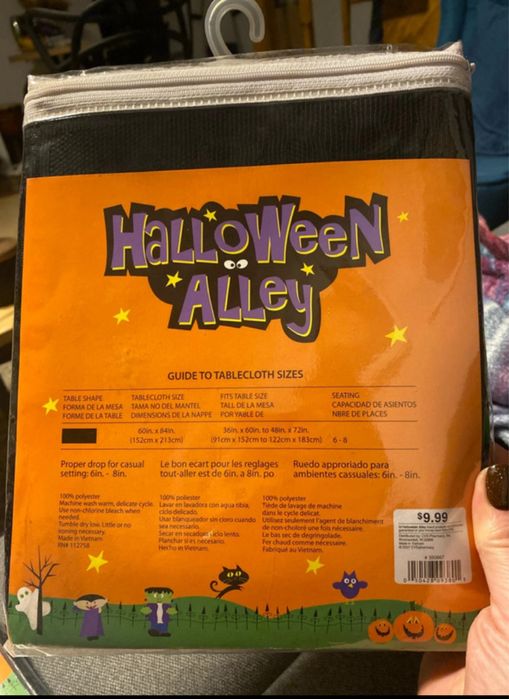 Obrus czarny na Halloween 150x210 Szybka wysylka