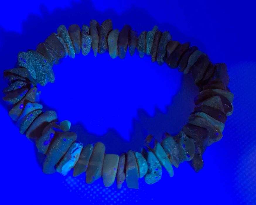 Bransoletka z bursztynu bałtyckiego sieczka polerowana koniakowa #206