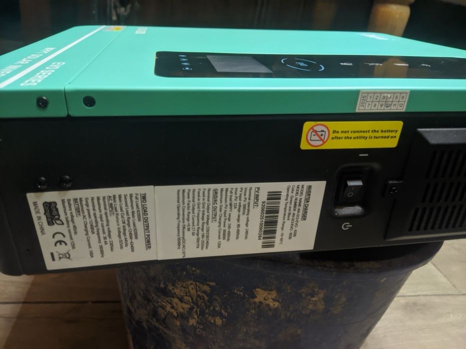 Гібридний сонячний інвертор Anern EVO-6200 6.2кВт з Wi-Fi