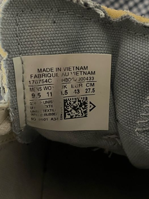 Converse retrô azul claro de cano baixo Tamanho 43