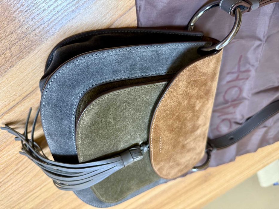 Сумка Hotiс Cross Body, Туреччина, натуральний замш, шкіряний ремінець
