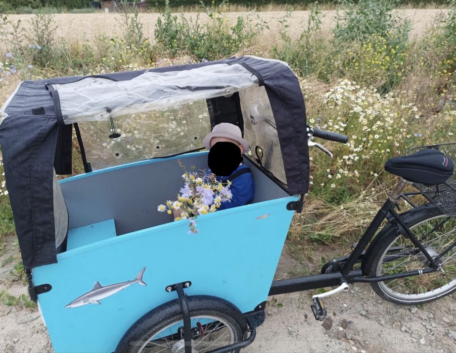 Rower riksza, zabudowa przeciwdeszczowa, 4 osobowy
