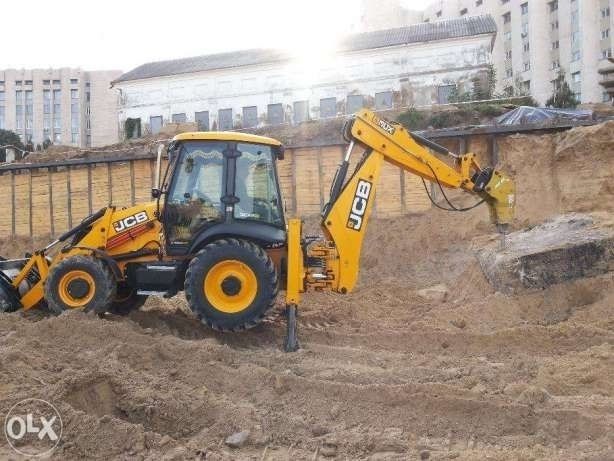 Аренда гидромолота на базе JCB, услуги гидромолота, аренда экскаватора