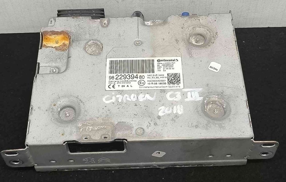 Rádio / Auto Rádio 9822939480 - CITROËN C3 III Van