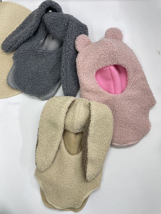 Шапка Тедді шапка шолом з вушками зимова шапка дитяча шапка з вушками