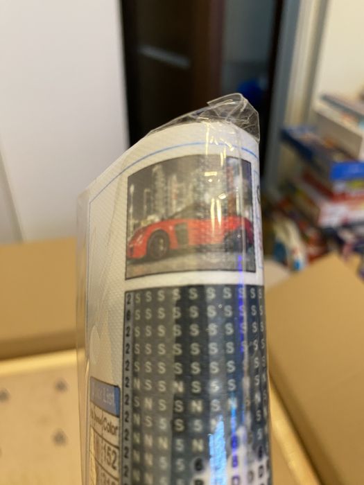 Haft diamentowy z autem sportowym + ramka