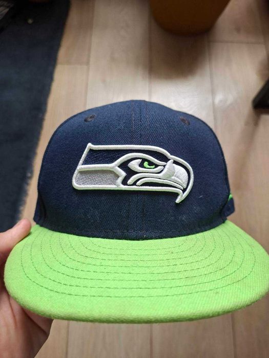 Granatowo zielona czapaka new era youth 9fifty (regulowana) Seattle Seahawks