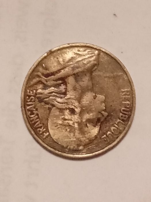 Moneta francuska 10 centimes odwrotka