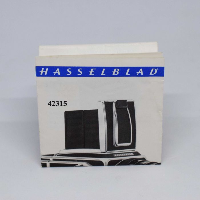 Folheto de instruções do Hasselblad Standard Focusing Hood 42315 Visor