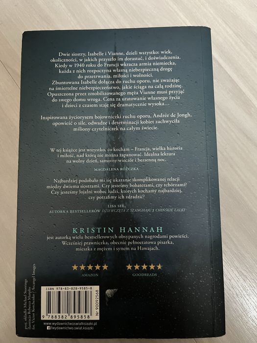Książka „Słowik” Kristin Hannah