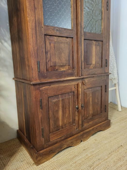 vitrine, armario, louceiro, estante, indiano, rustico