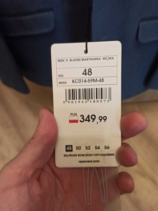Garnitur Reserved nowy rozm 48 / reserved / garnitur męski