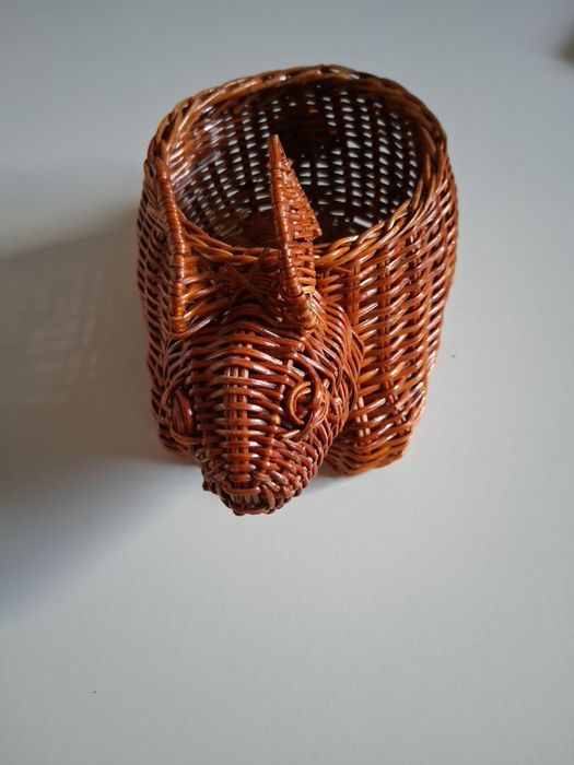 Cesta Elefante Vime - Vintage