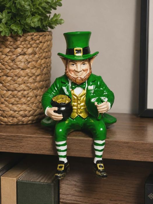 Estatueta Duende Irish celta da Sorte em Resina Irish