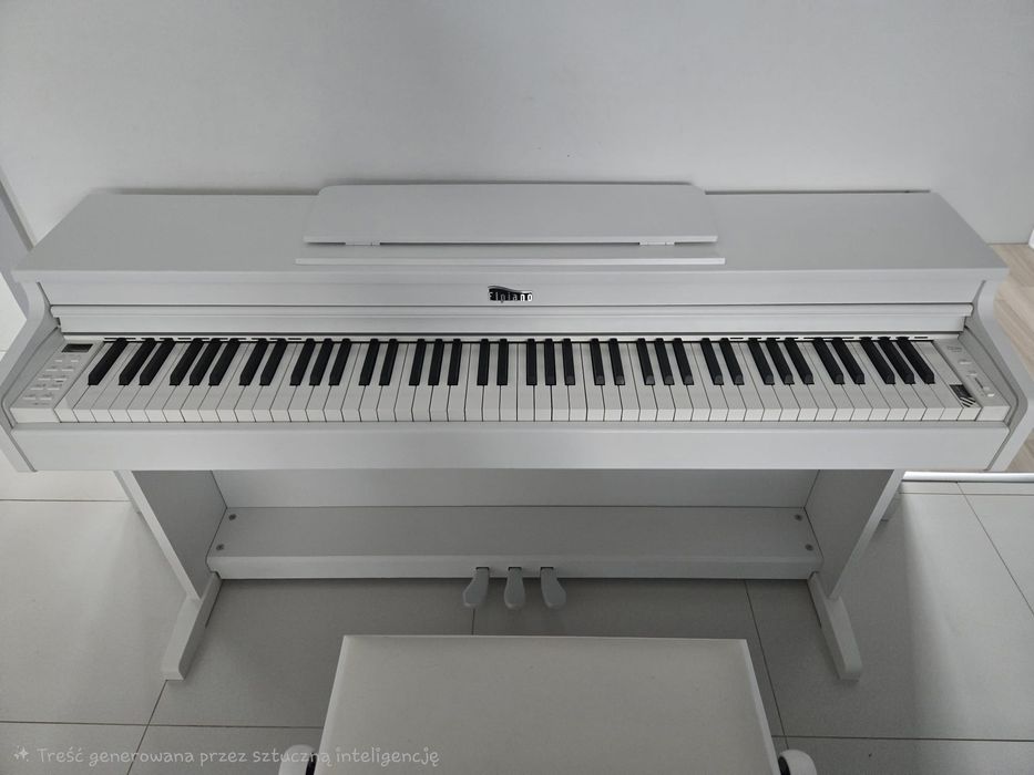 Pianino elektroniczne ELPIANO SLP-360 białe + biała ława