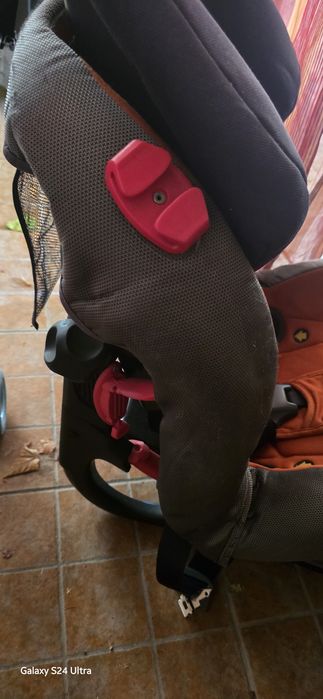 Conjunto carrinho passeio, cadeira  e banco de bebé