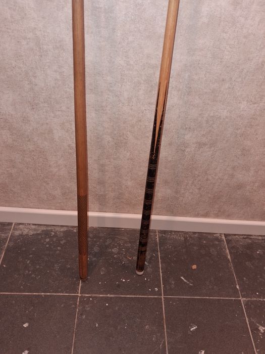 Kije bilardowe drewniane vintage 2 szt. bilard snooker retro
