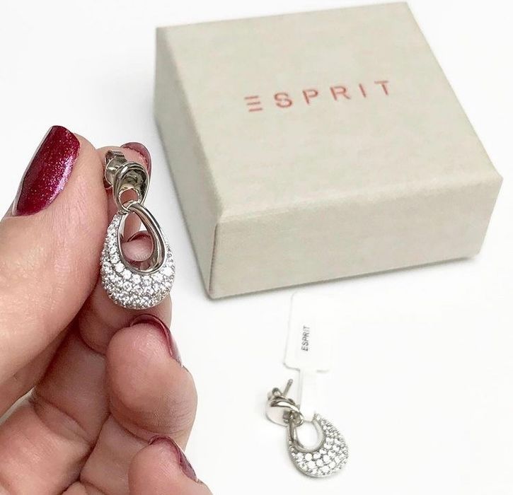 Esprit срібні сережки - пусети, цирконій