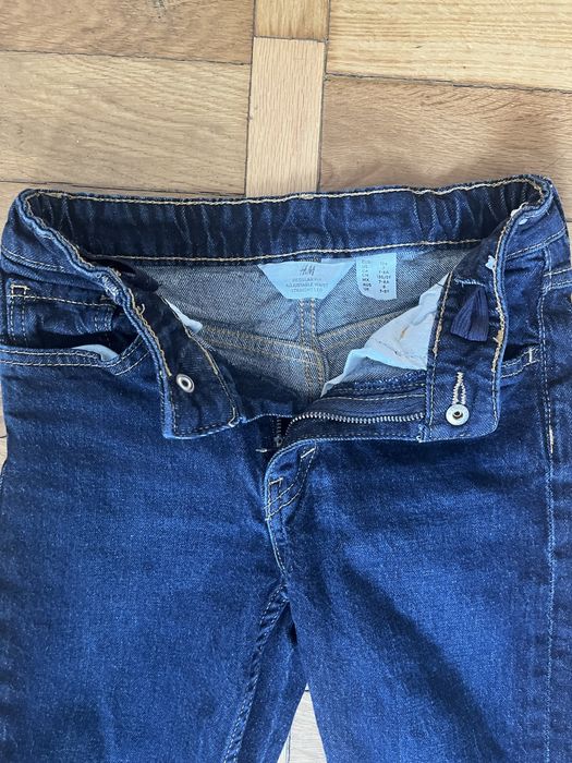 Jeansy granatowe h&m 128