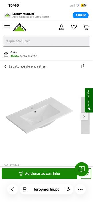 Móvel wc com o respetico lavatório Leroy Merlin