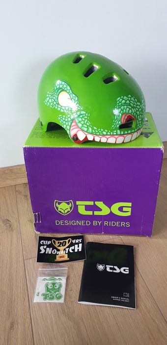 Kask TSG Nipper mini 48-51cm dinozaur jak nowy