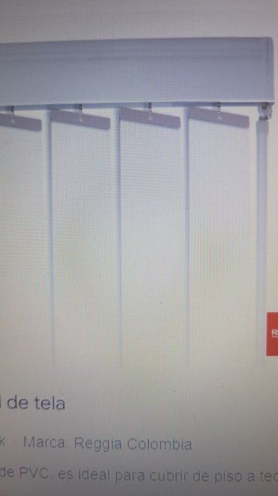 Calhas cortinas verticais