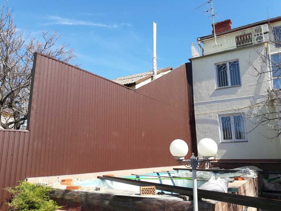 Забор из профнастила под ключ сетки жалюзи штакет ранчо ВОРОТА КАЛИТКА