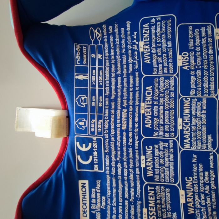 Colete de Natação espuma azul-vermelho