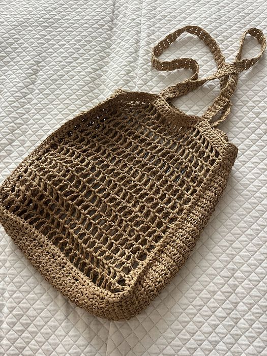 Prada torba slomiana beżowa