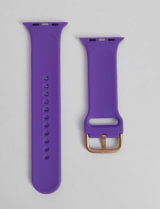 Fioletowy silikonowy pasek do zegarka smartwatch 38-49 mm