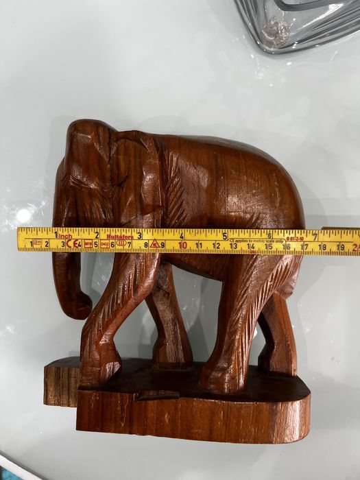 Słoń drewniany 19 cm