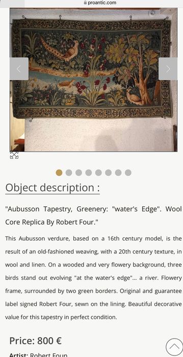 Вінтаж,інтерʼєрний габеленовий килим на стіну .Paris