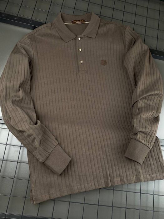 Лонгслив Loro Piana коричневий чоловічий лонгслив лоро піана чоловічий