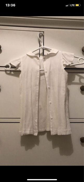 Sukienka letnia na lato zapinana na guziki dla dziewczynki 74