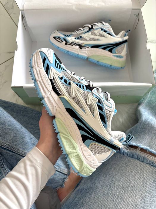 Кросівки Off-White Be Right Back Blue White•Офф-Вайт Бе Рігт (білі,голубі), off-white be right