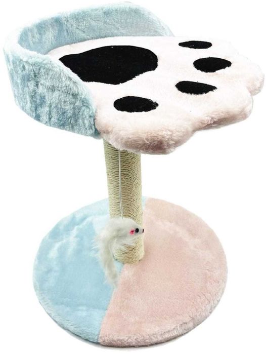 Arranhador com caminha elevada formato pata – 36 x 36 x 44 cm