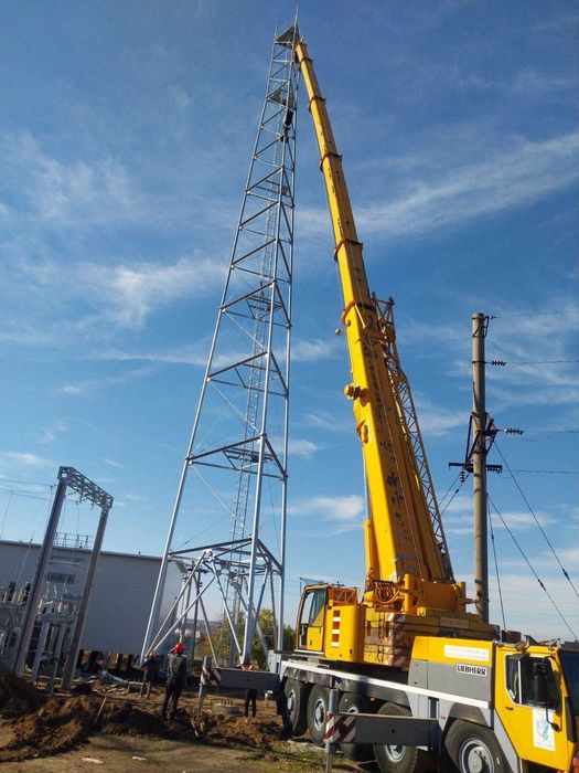 Крани автомобільні та гусеничні в оренду вантажопідємністю 45-200 тонн