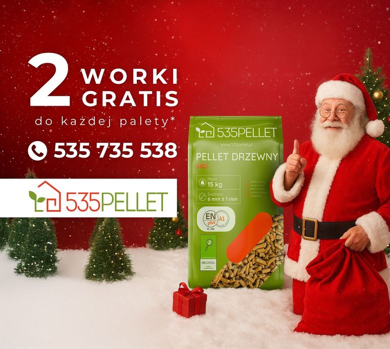 Certyfikowany pellet drzewny ENplus® A1 PL355 + GRATIS DWA WORKI