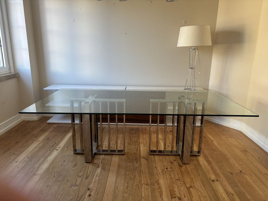 Mesa de jantar 8 lugares vidro