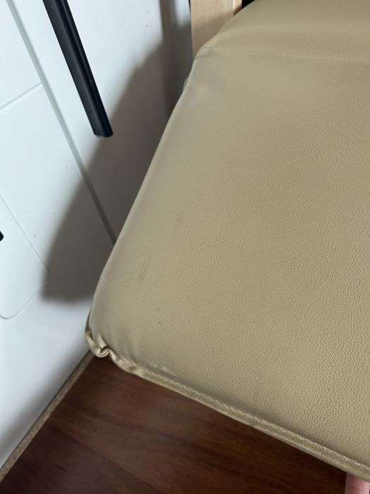 Fotel bujany jysk viby kremowy skórzany